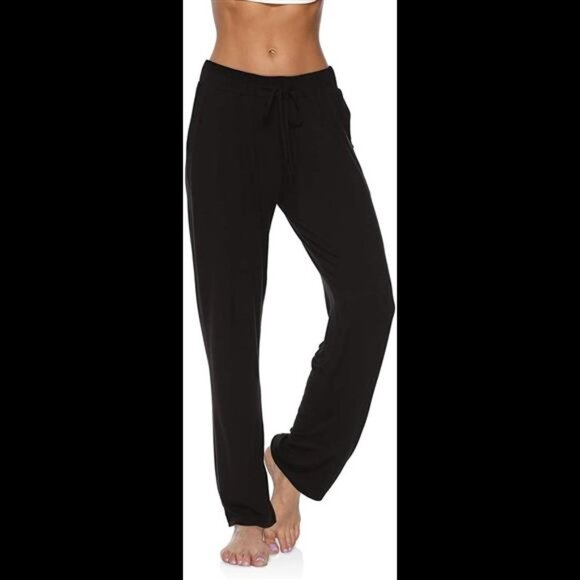 Women Yoga Pants Wide Leg Comfy Drawstring Loose Straight Lounge Workout Legging - Picture 1 of 6